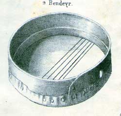 Old engraving of a bendir